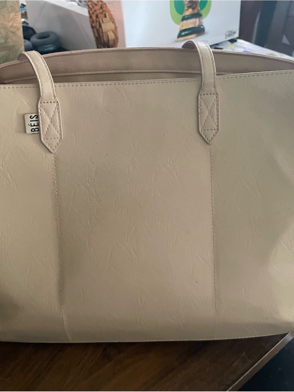 BEIS Blush Beige Leather Tote - Picture 2 of 5